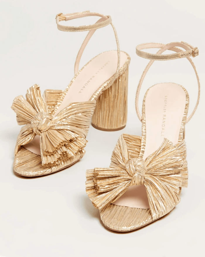 Shoes, $395 at Oak Hall | Image: Oak Hall Southern Luxe Loves: Oak hall Metallic heels