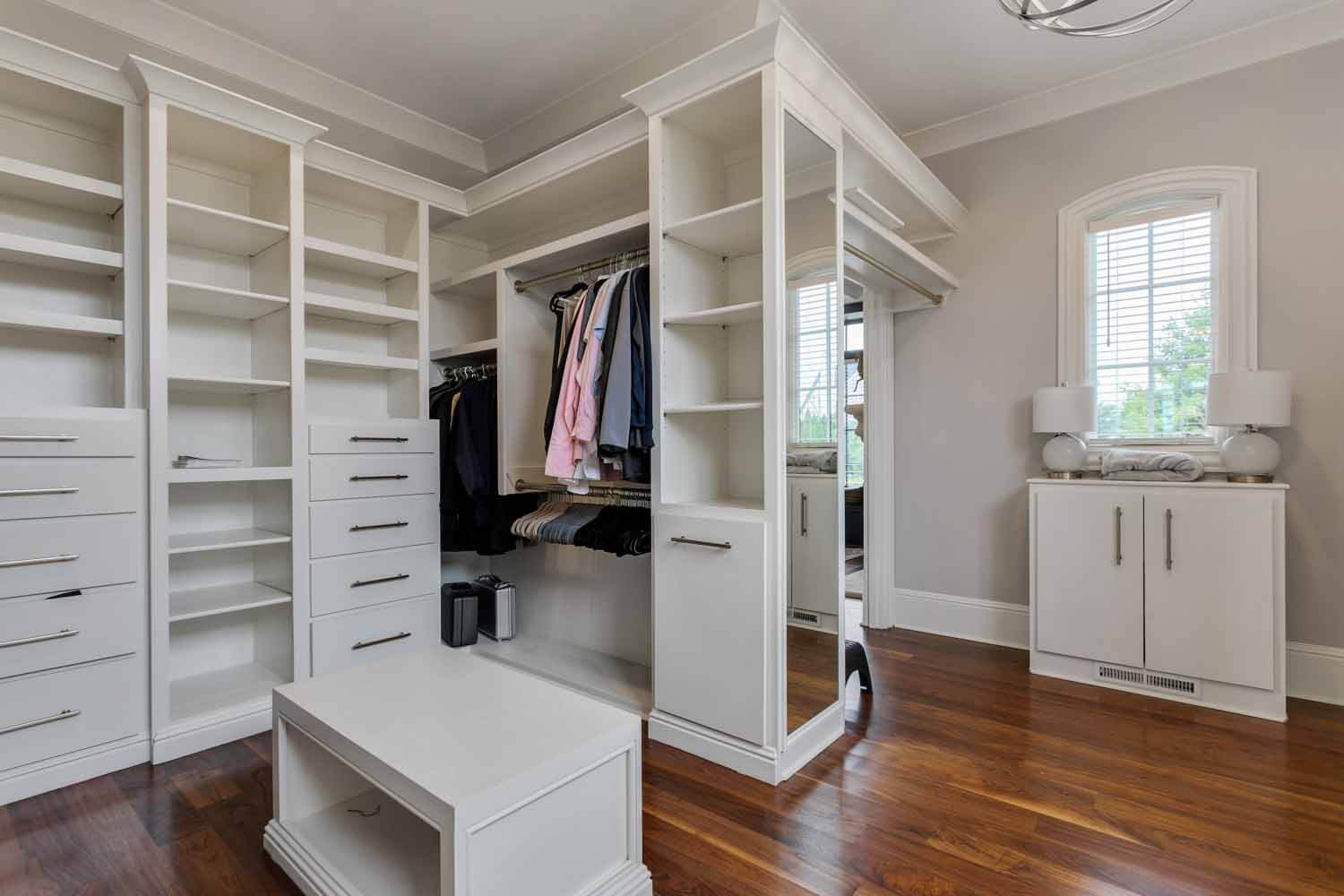 Walk-in boutique closet in a College Grove home that's for sale