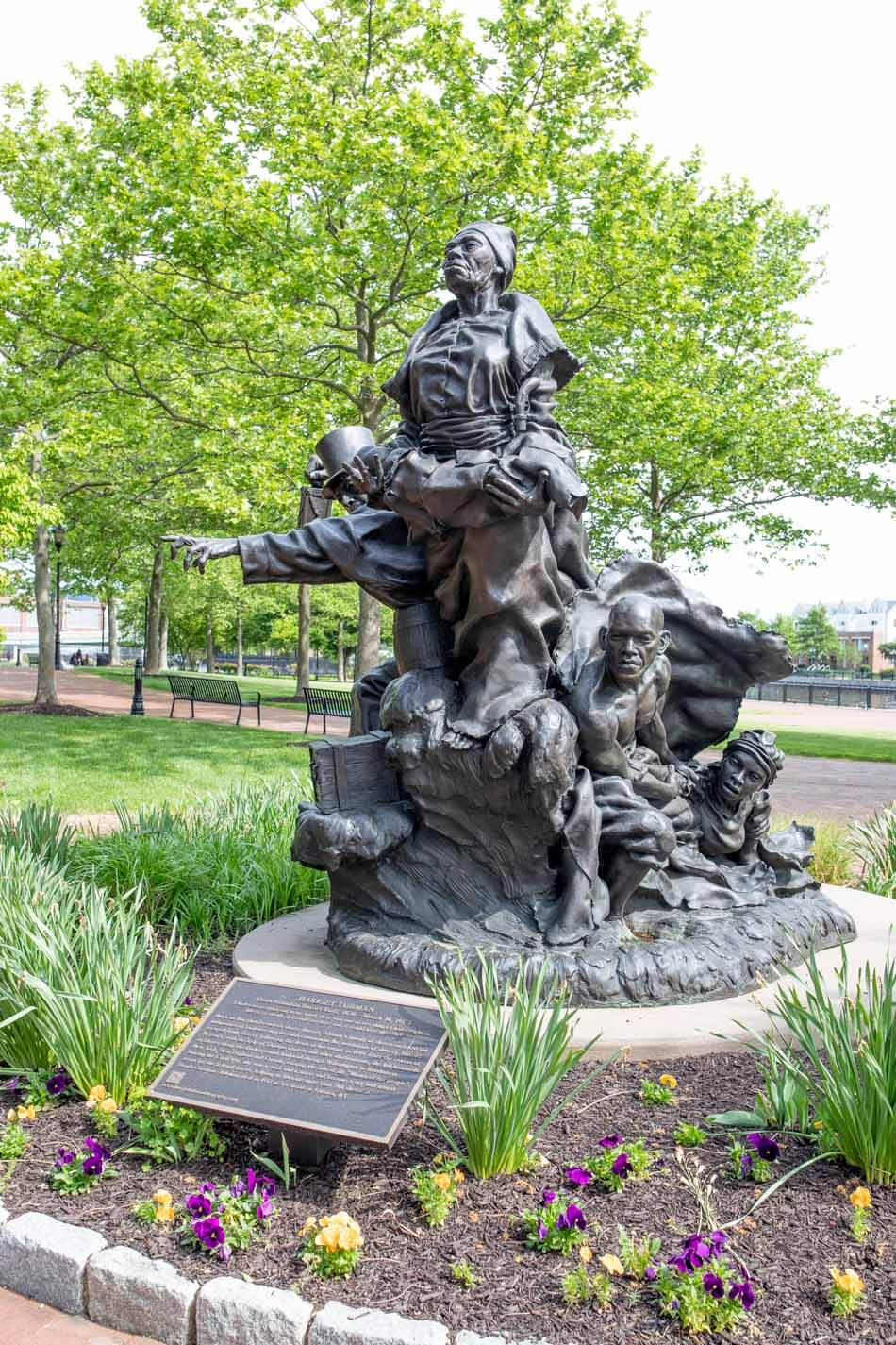 Statue in Tubman-Garrett Riverfront Park in Wilmington