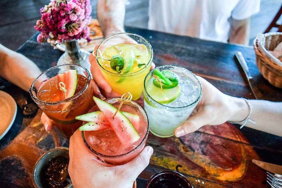 Margarita Cheers in Restaurant