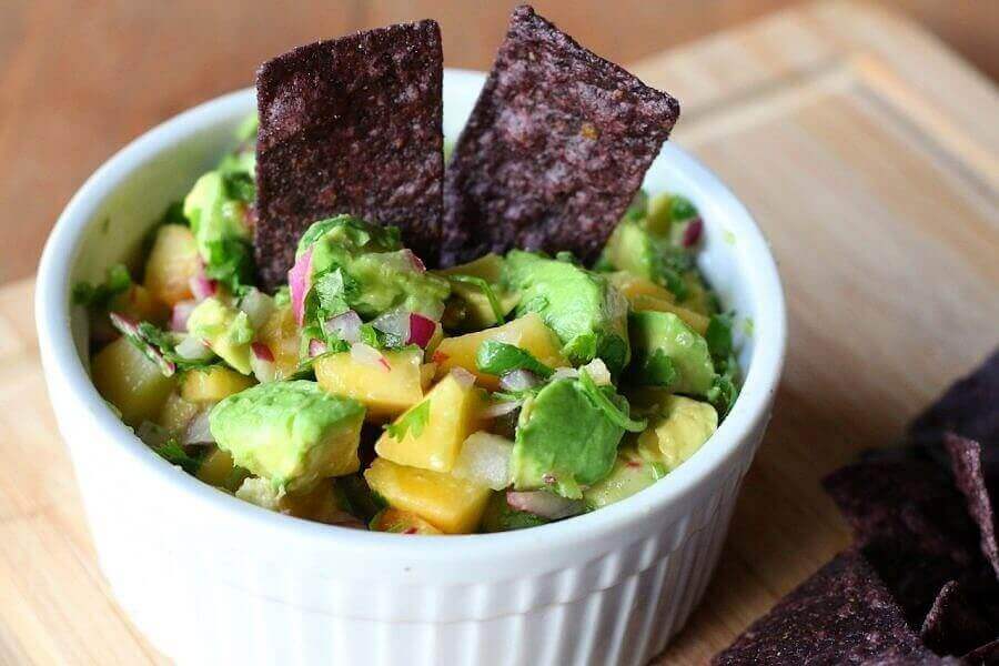 Peach Salsa with Avocado