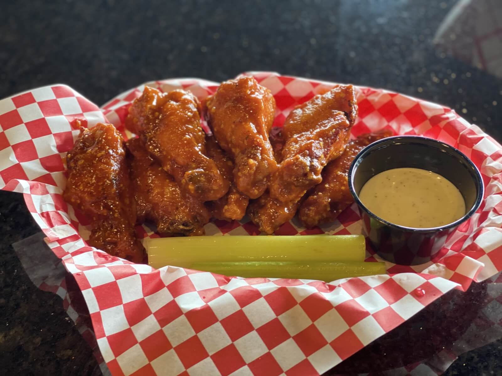 Chicken wings from About Time Bar and Grill in Louisville