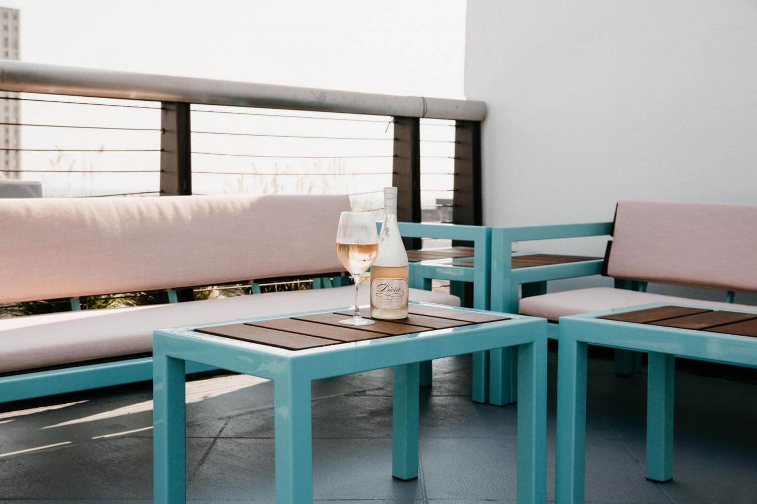 Bottle of wine at Hu. Roof, a new Memphis restaurant