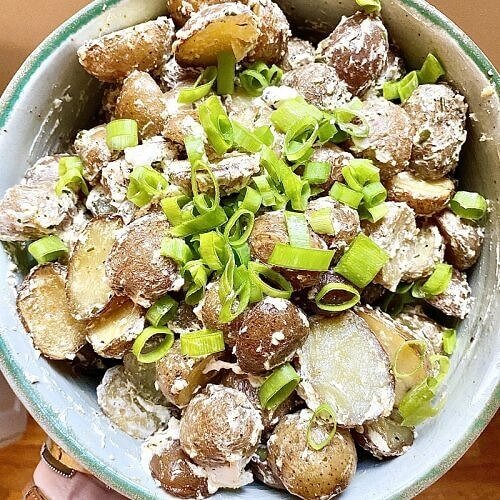 Warm Goat Cheese Potato Salad 1