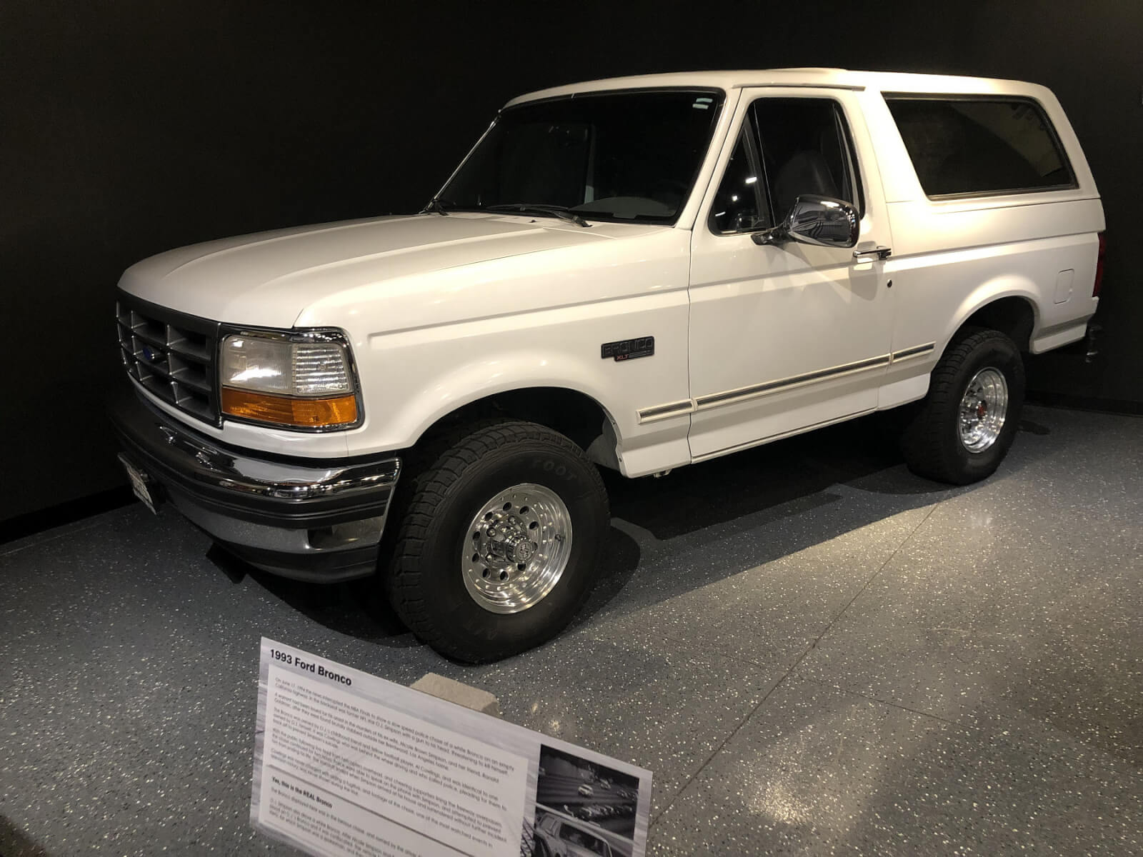 O.J. Simpson's Bronco at Alcatraz East Crime Museum