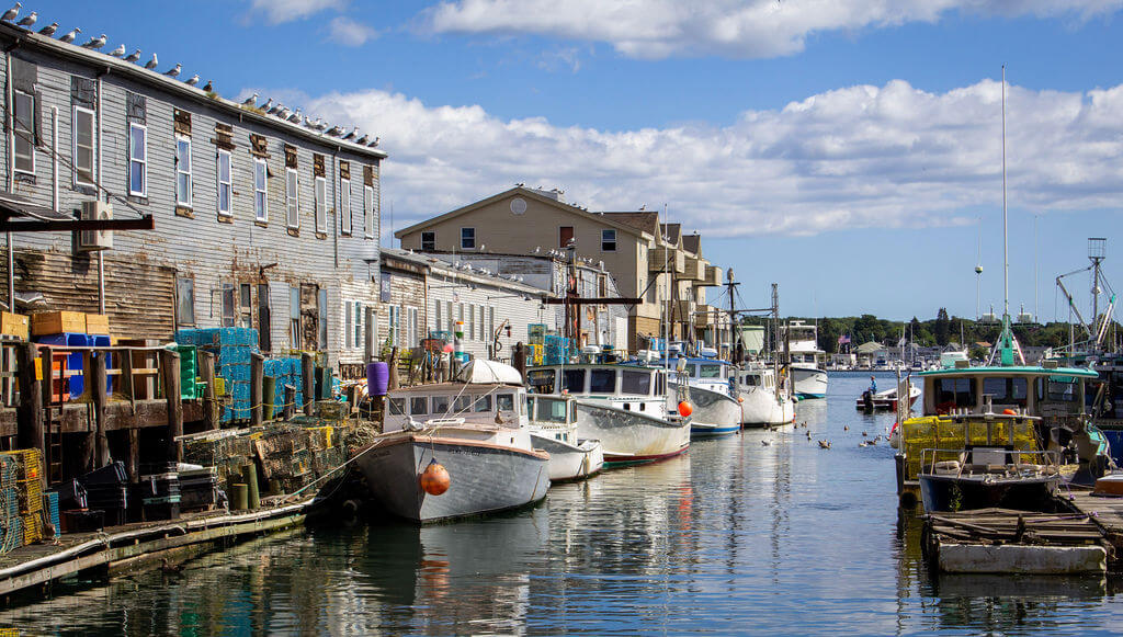 Working waterfront in Portland, Maine, a New England weekend getaway idea