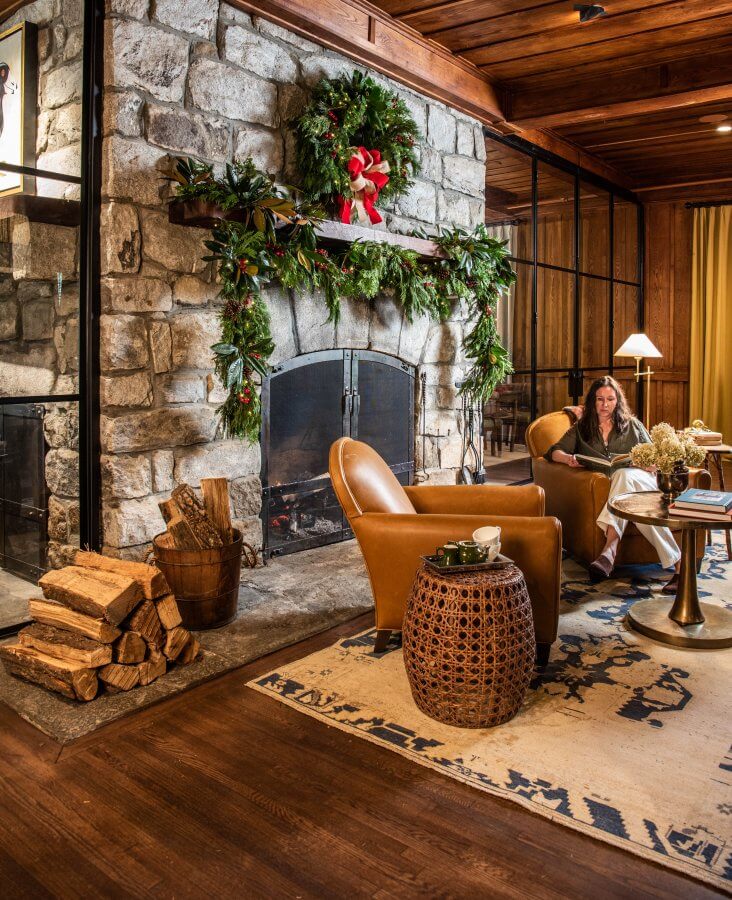 Holiday Mantel at High Hampton Inn