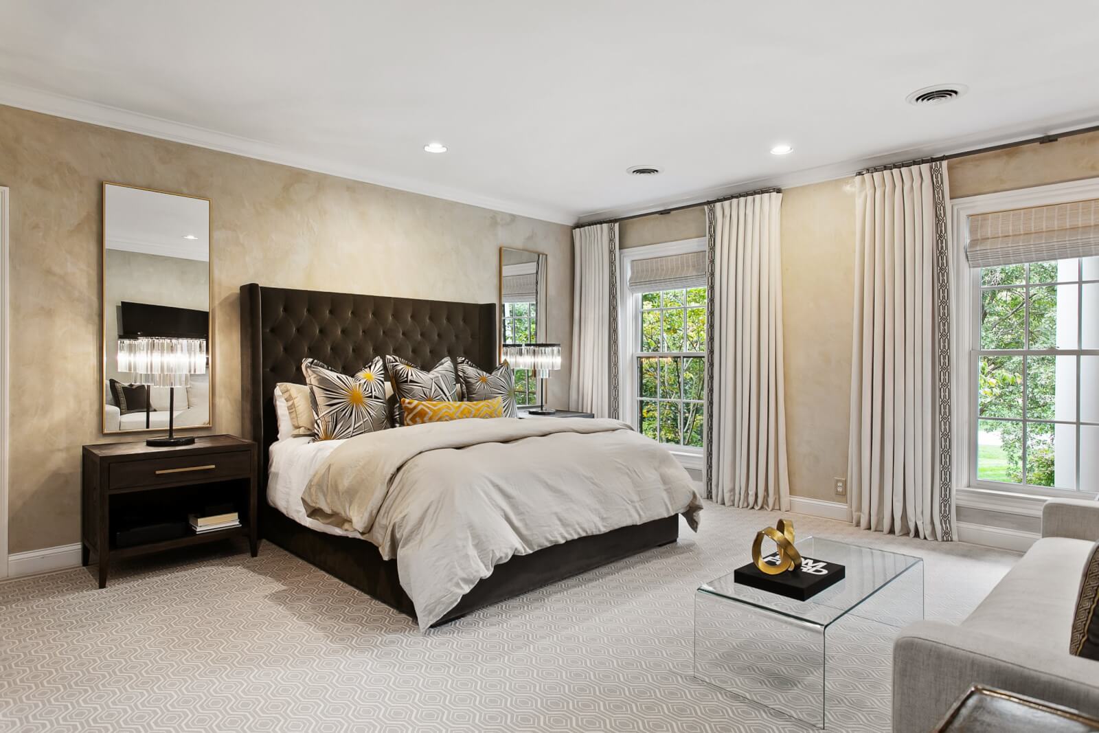 Master bedroom in Forest Hills home