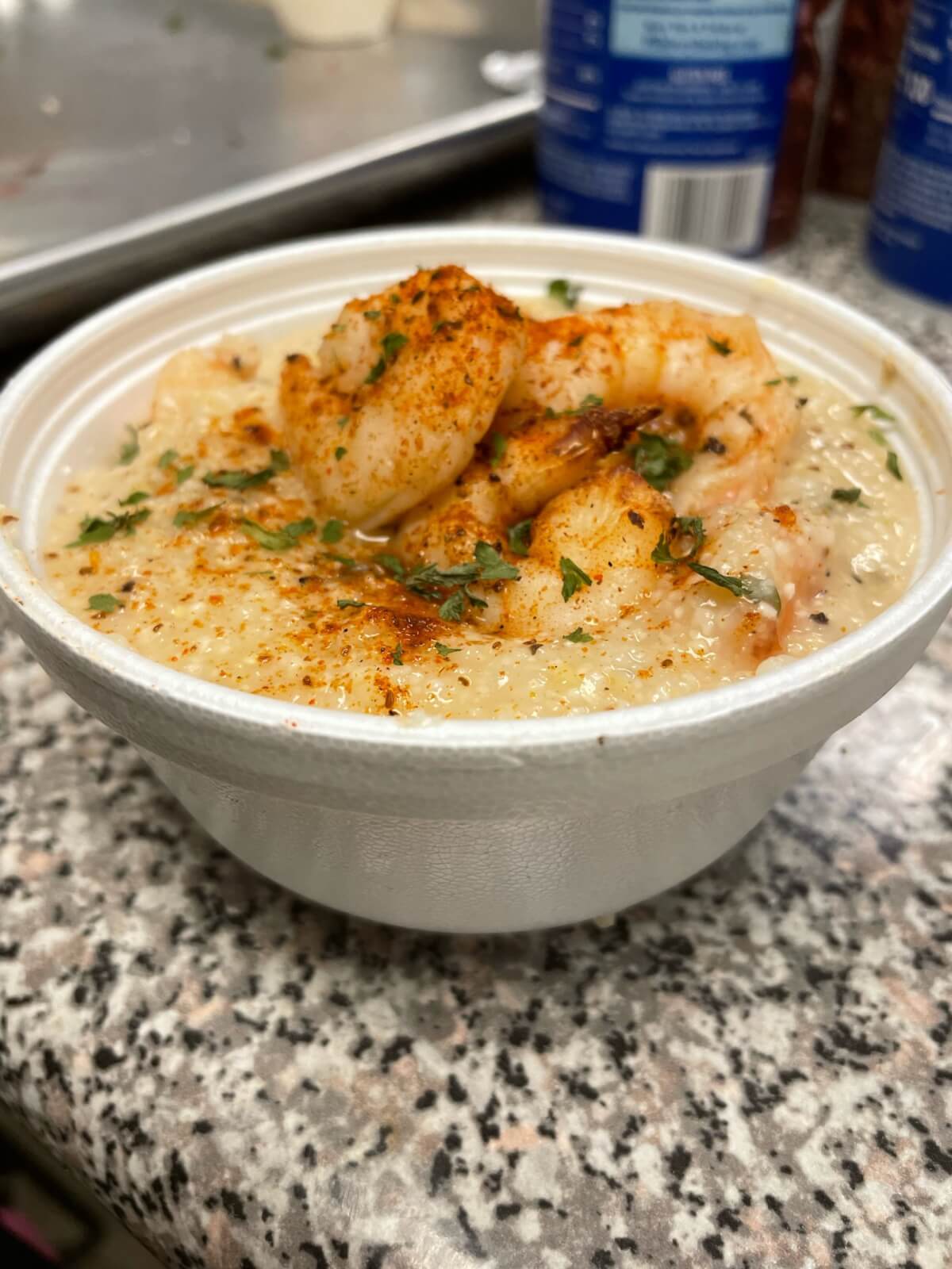 Shrimp and grits from Kutie Pies, a new Memphis restaurant