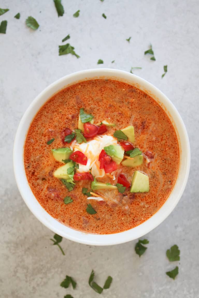 Low-Carb Taco Soup from Whole Lotta Yum