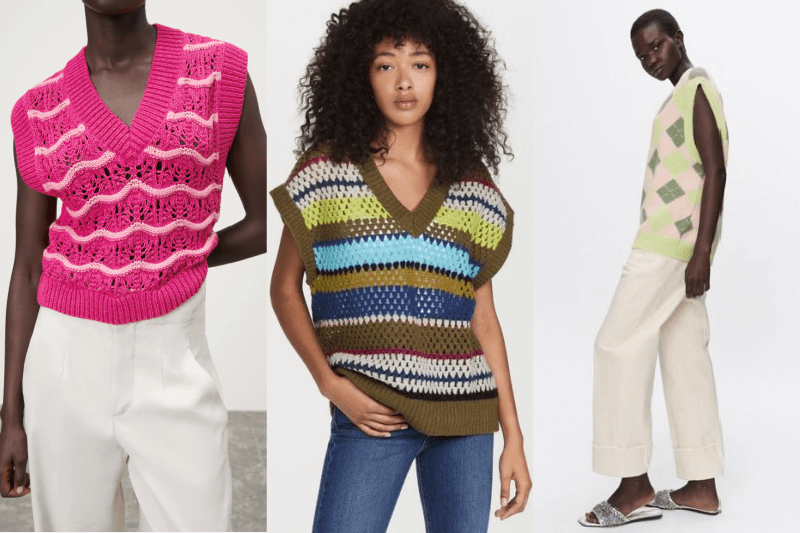Sweater vests from Zara and Baum und Pferdgarten