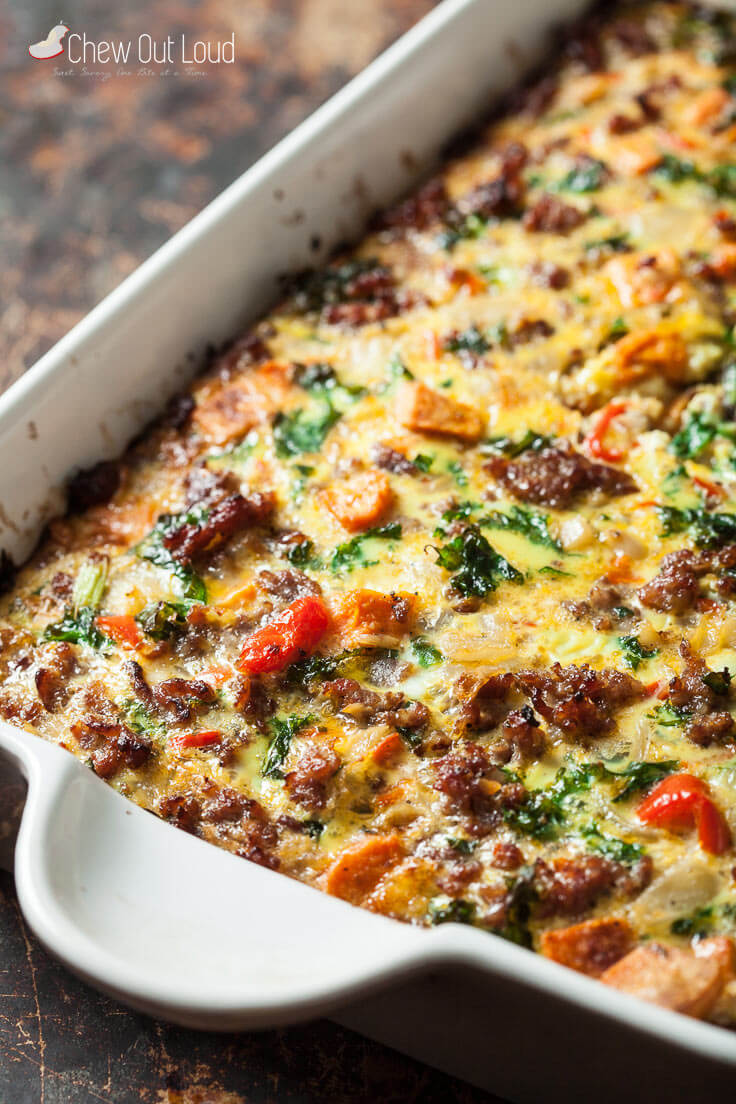 Sweet Potato Sausage Breakfast Casserole
