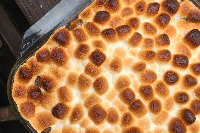 Sweet potato casserole with marshmallows
