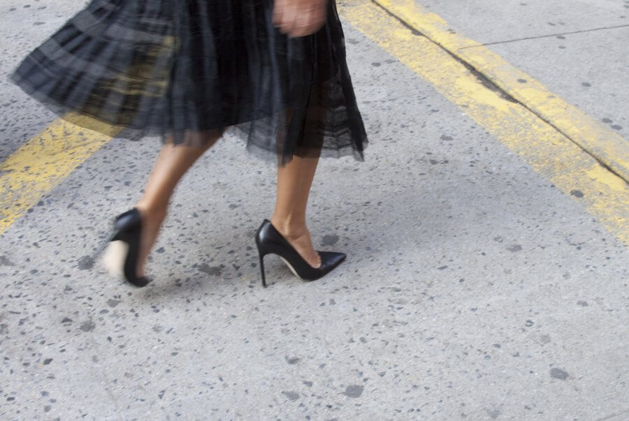 Black dress and heels