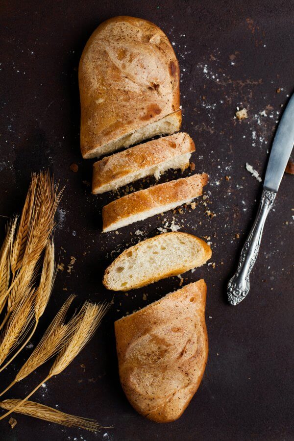 A sliced loaf of bread