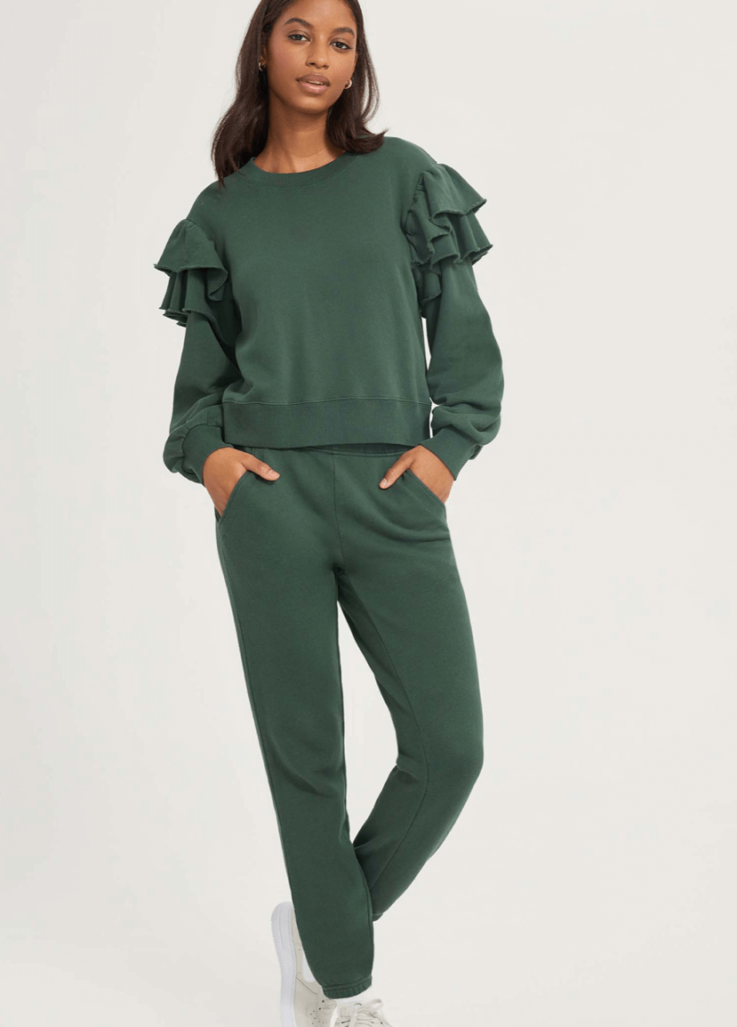 Green Something Navy sweat suit