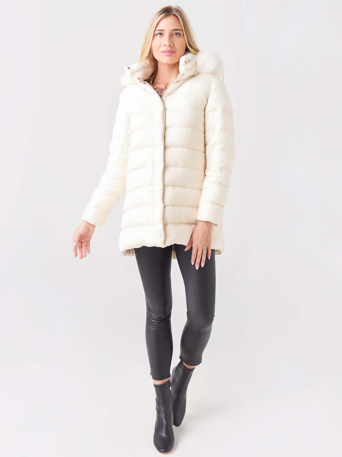 Medium-length neutral jacket