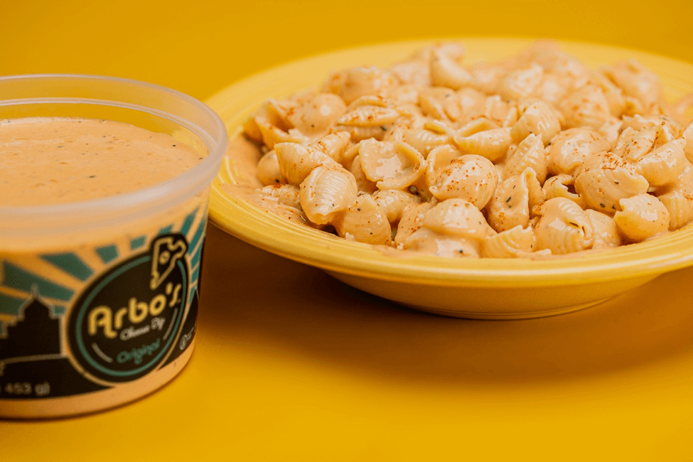 Mac & cheese with Arbo's Cheese Dip