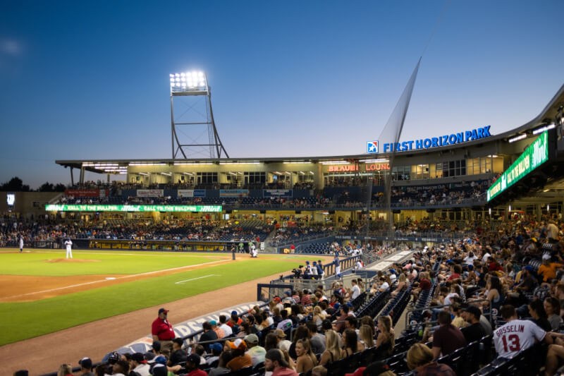 Fans in the stadium at First Horizon Park