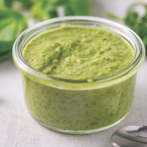 3 Incredibly Easy Salad Recipes You'll Love - Jar of green goddess dressing