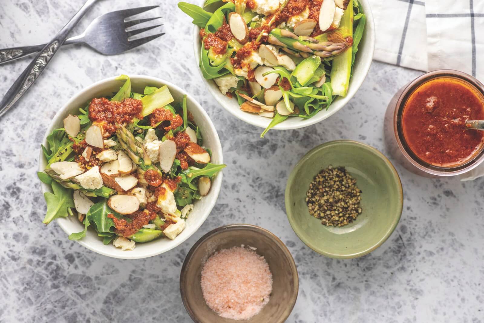 SB Plant Forward Keto Recipe Shaved Asparagus Salad Image Credit Liz MacDowell scaled
