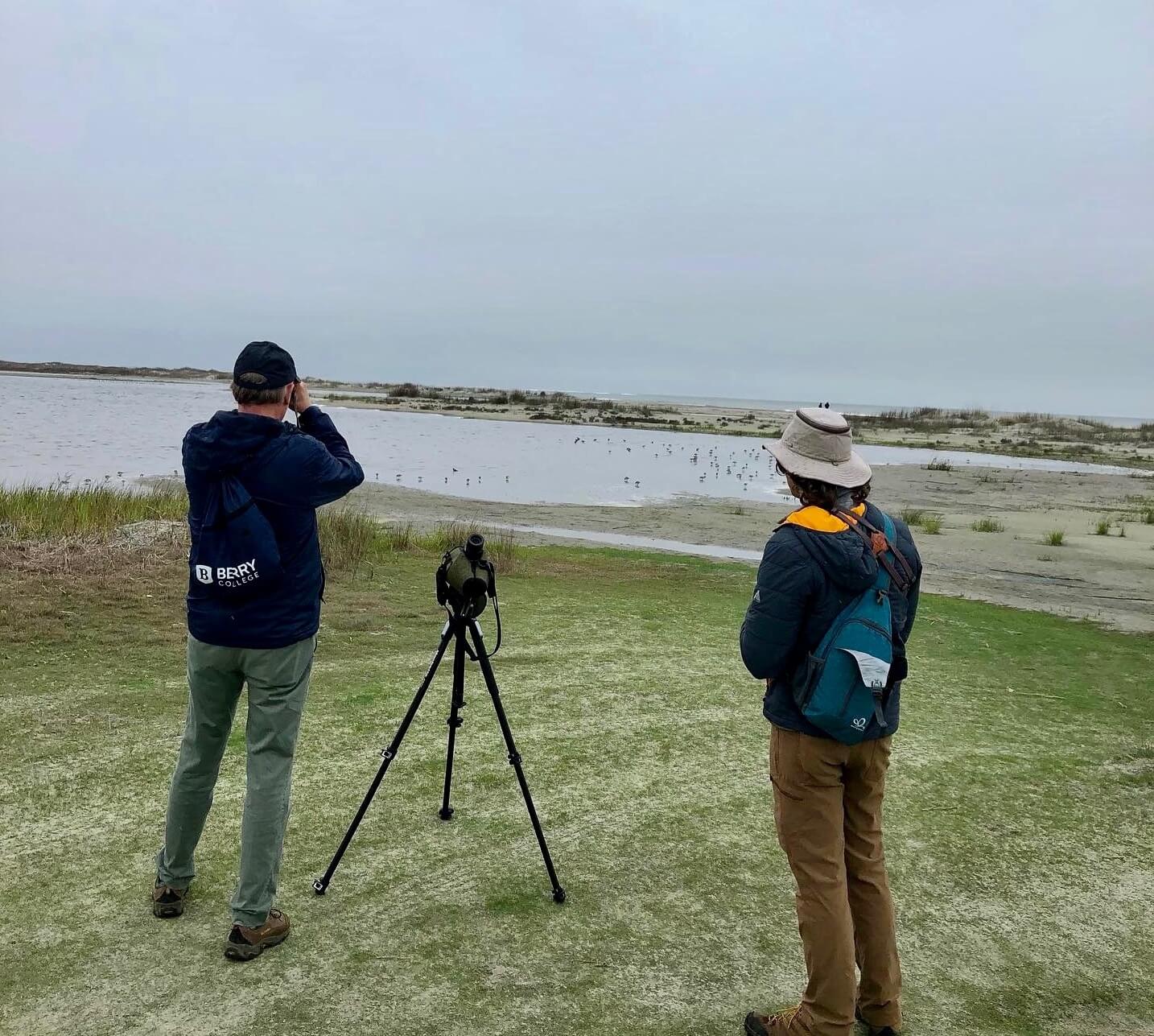 Two people bird-watching at Kiawah Island Golf Resort