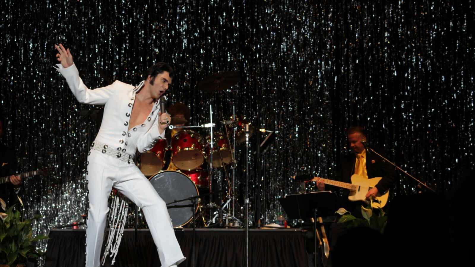 Elvis Presley tribute artist performing at Tupelo Elvis Festival