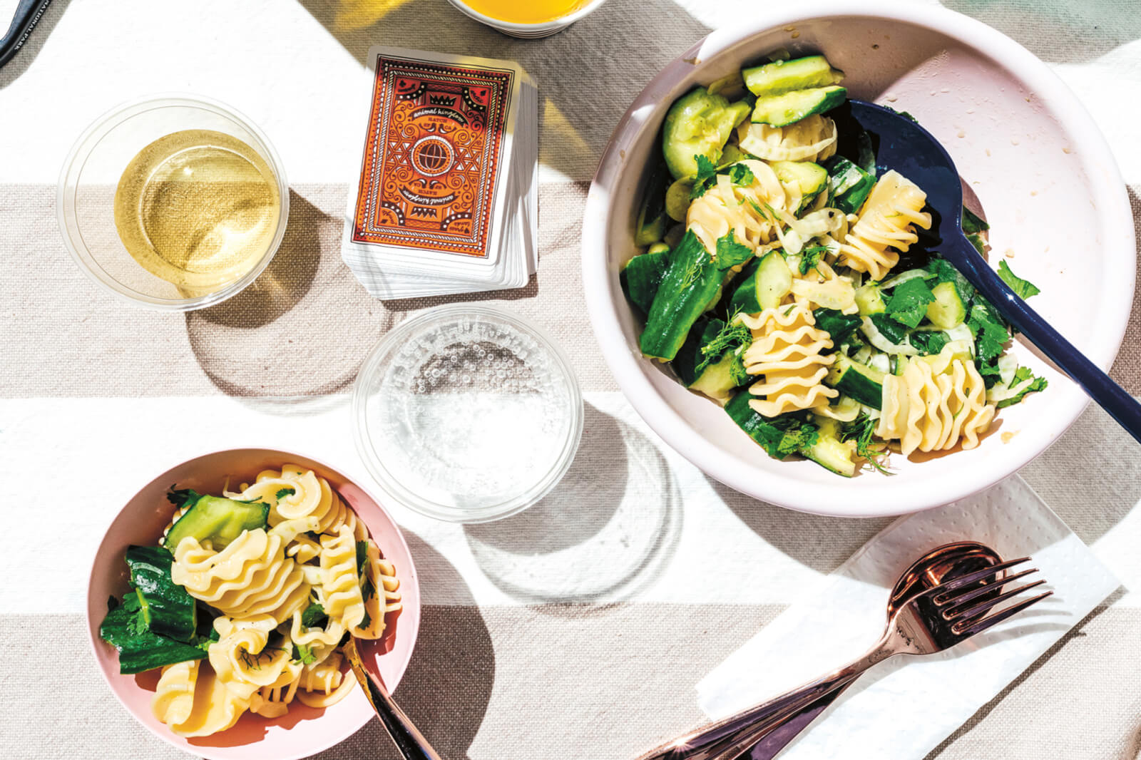 RECIPE: Smashed Cucumber Pasta Salad