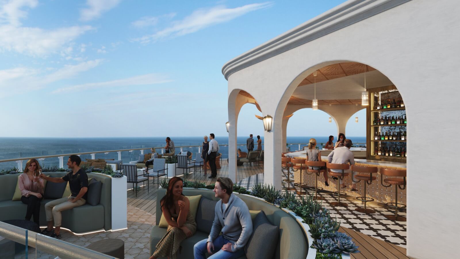 Rendering of the Sunset Bar on Celebrity Beyond℠