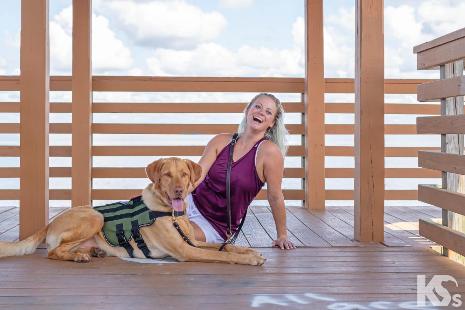 Mindy and her dog, Tioga.
