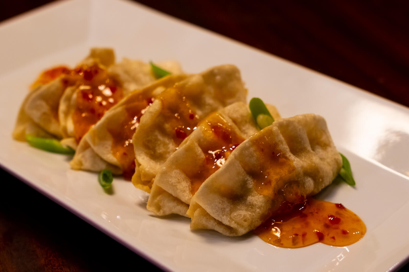Asian dumplings from Five Points DIner