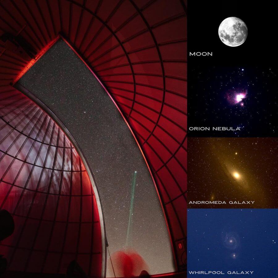 A example of the Primland Resort Observatory experience