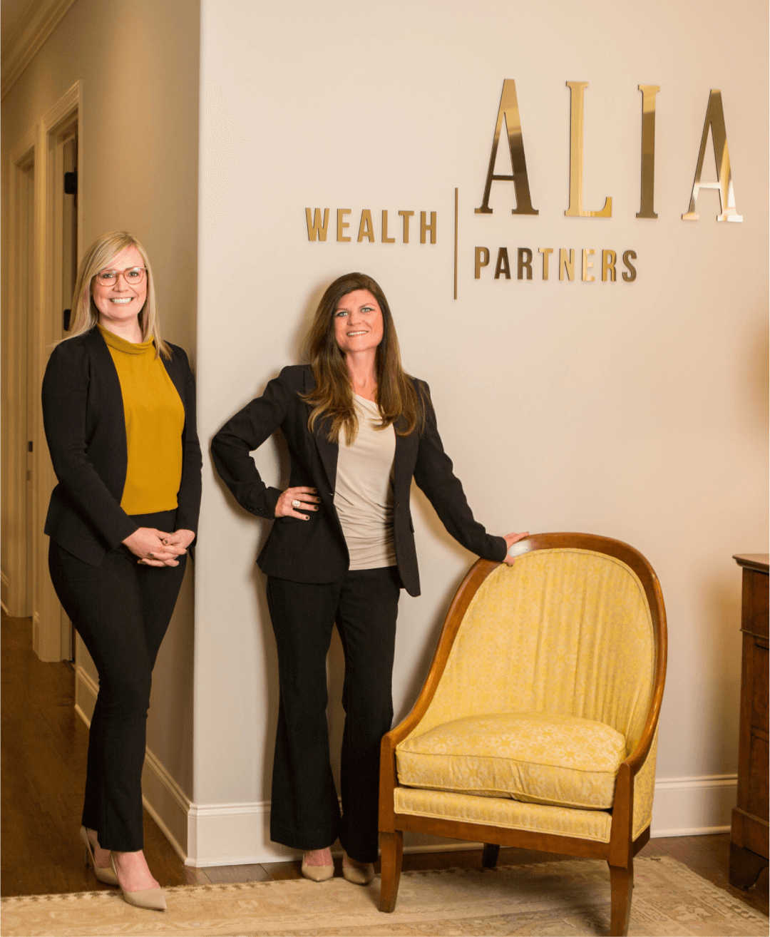 Lindsey Rhea and Leslie Parker at Alia Wealth Partners