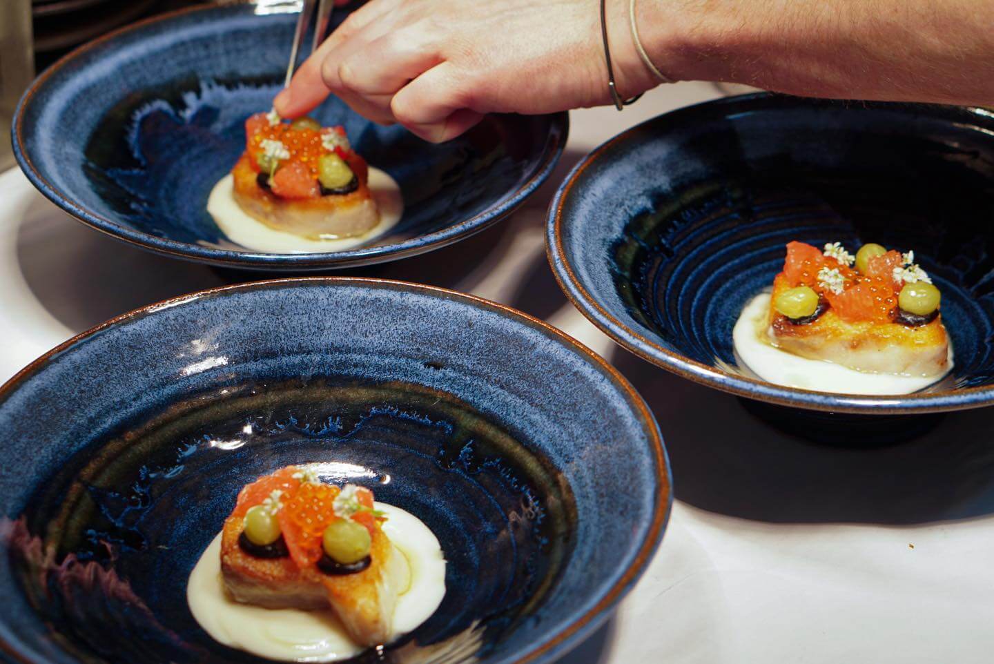 Plates of golden tilefish from Vestige