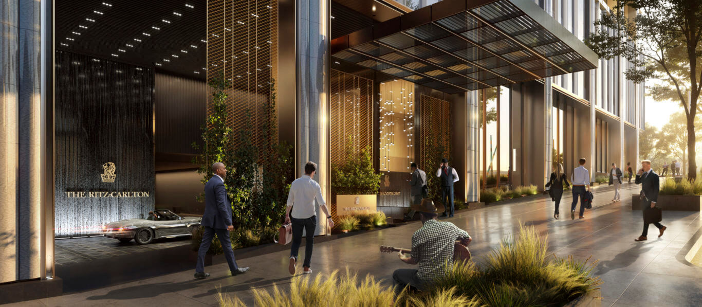 Front entry of the future Ritz-Carlton Nashville