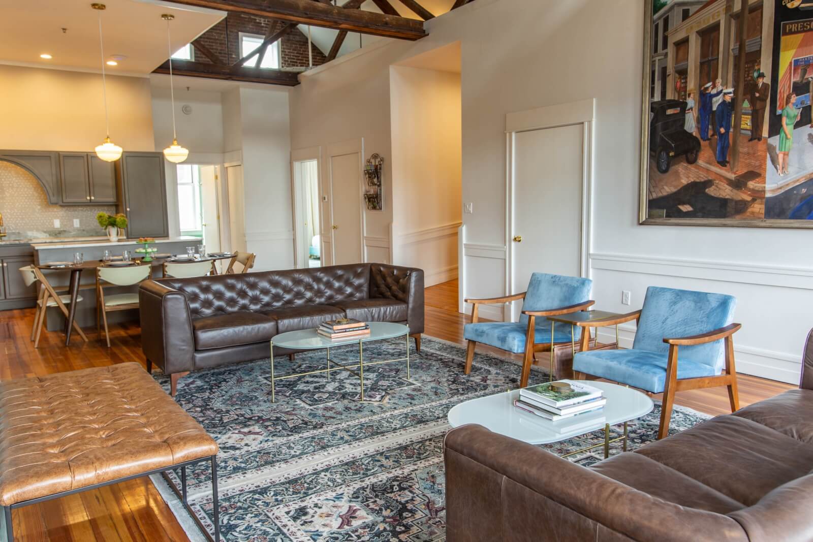 Living room in The Bellwether's Penthouse suite