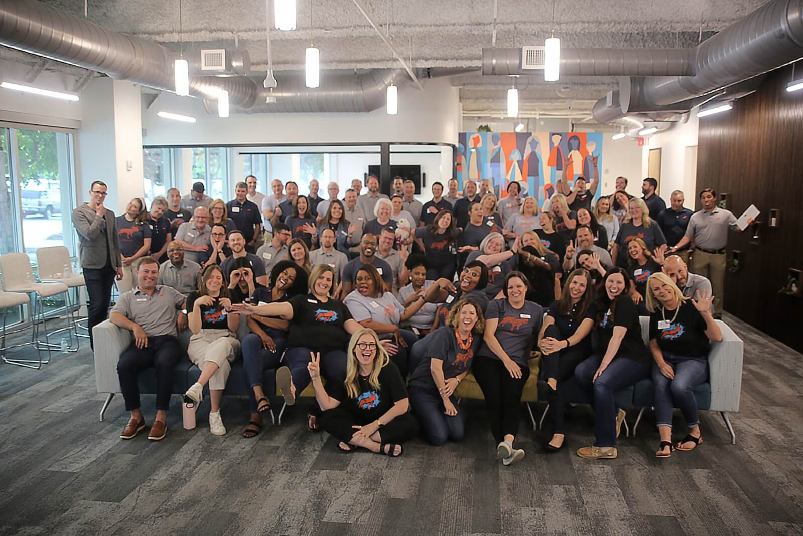 A group of Studio Bank employees