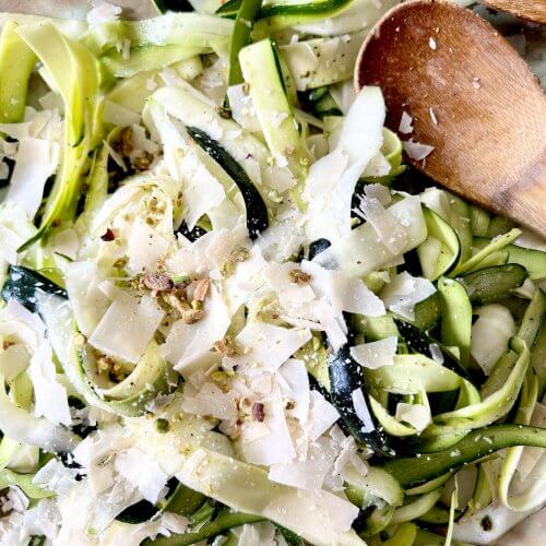 Shaved Zucchini Lemon Parmesan Salad