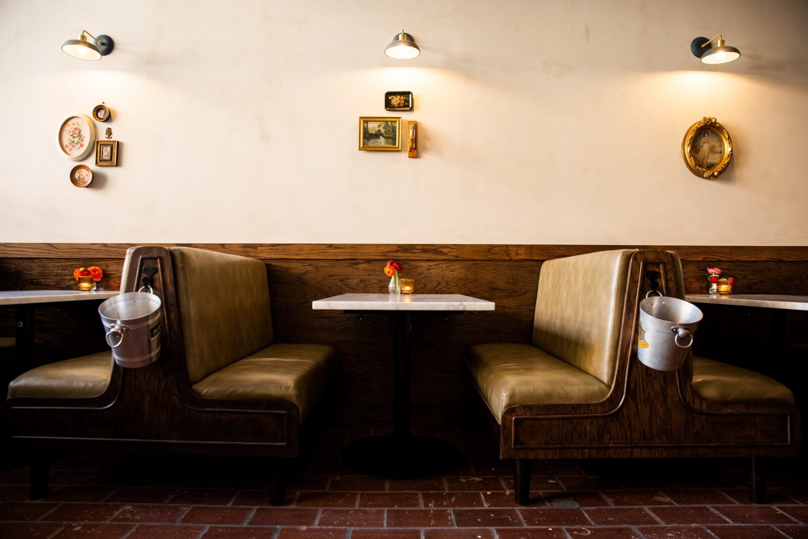 Booths at Birmingham wine bar
