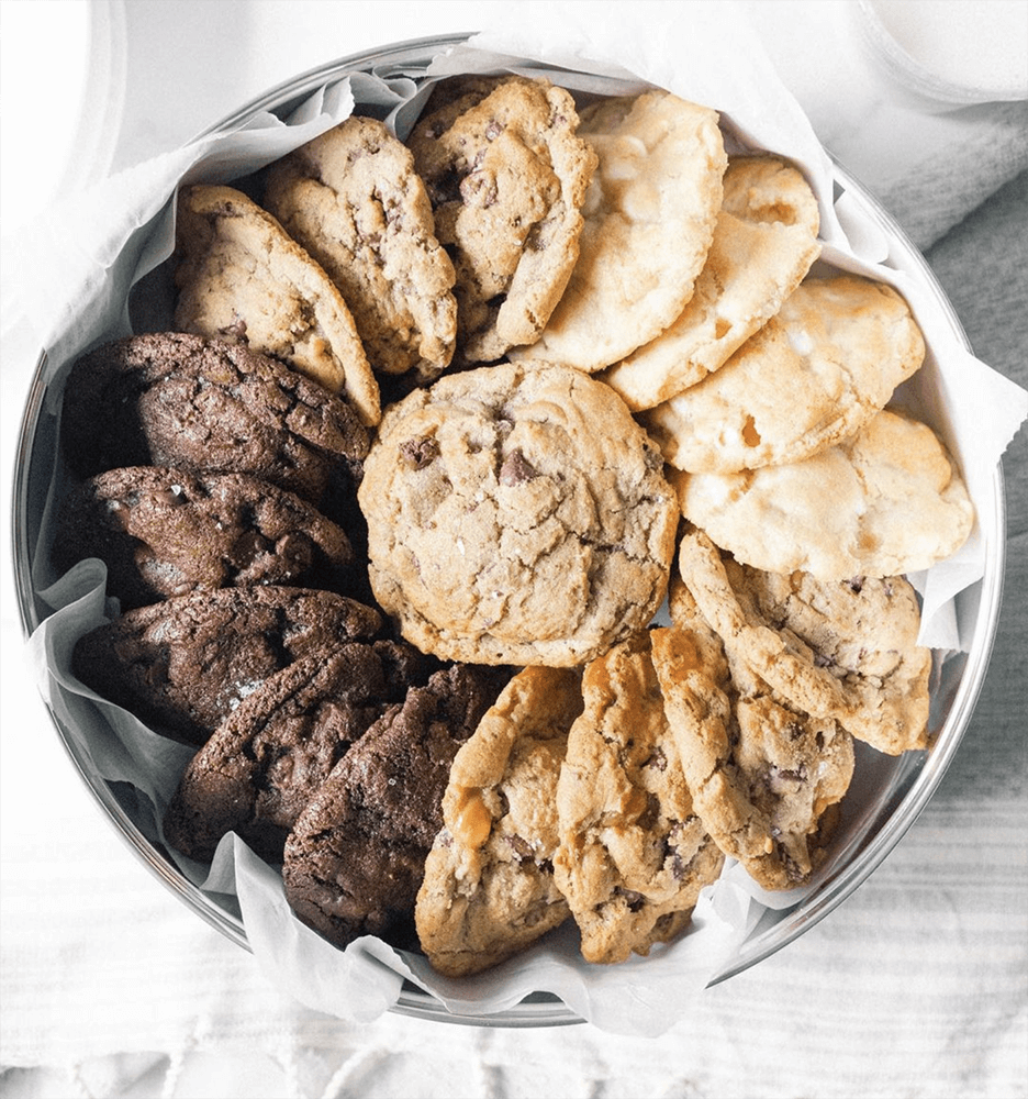Tin of cookies.
