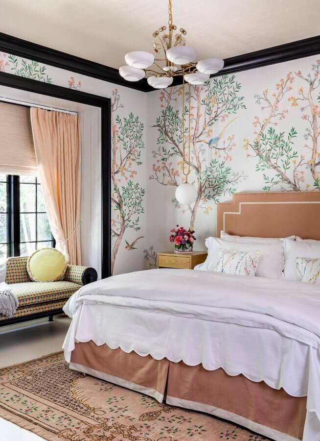 House of Harris bedroom and wallpaper