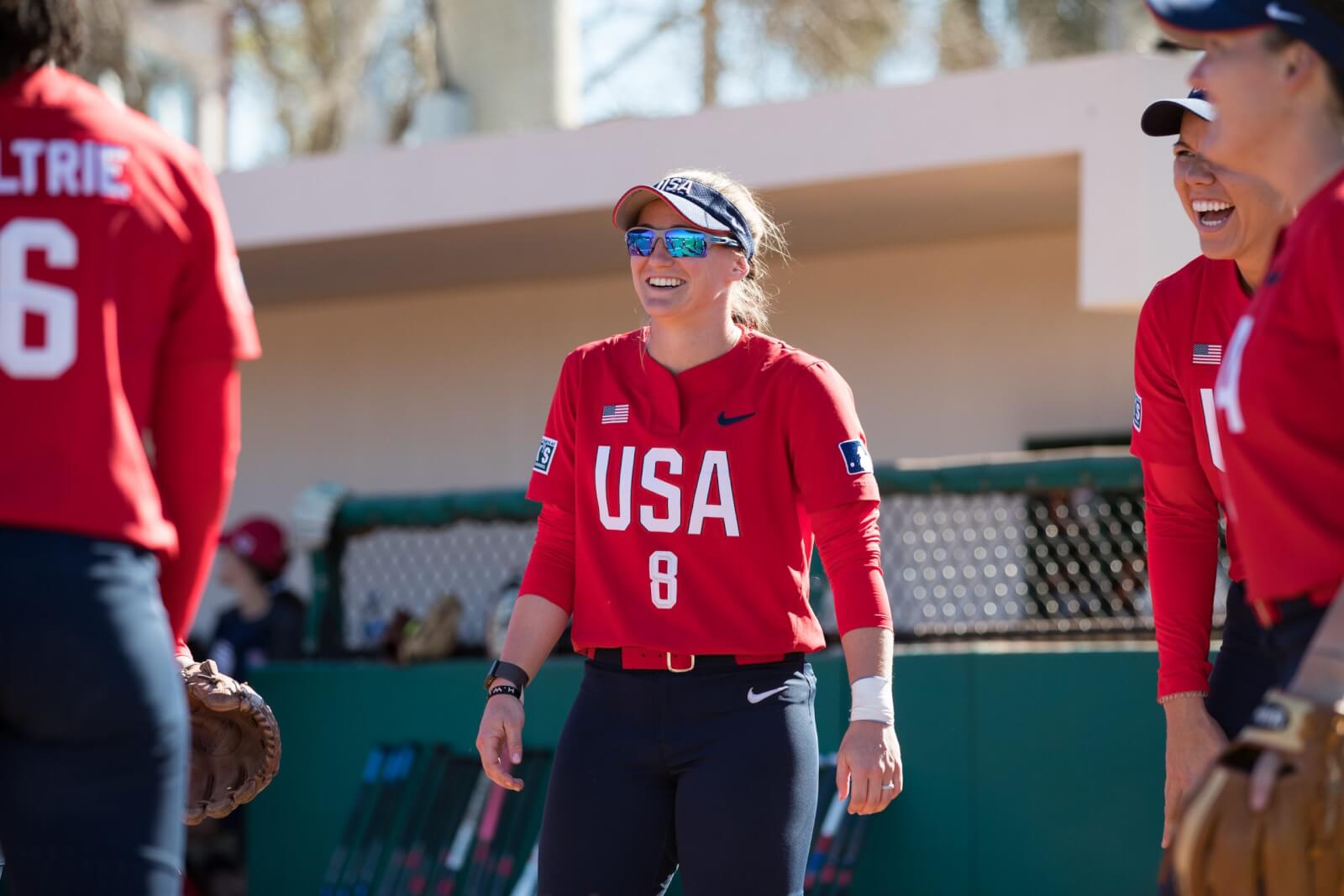 Haylie McCleney in USA softball uniform