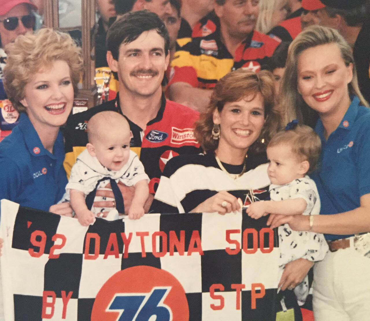 Liz Allison and family at 1992 Daytona 500