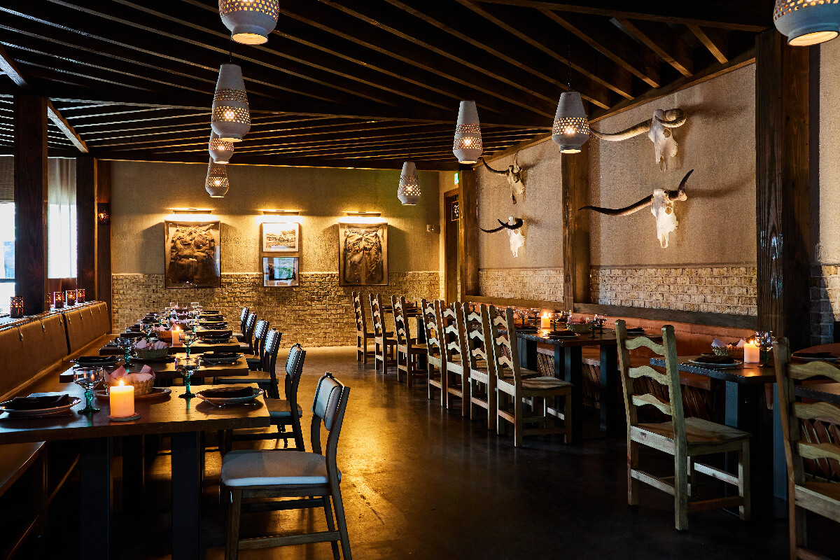 Interior of Rancho Lewis restuarant.