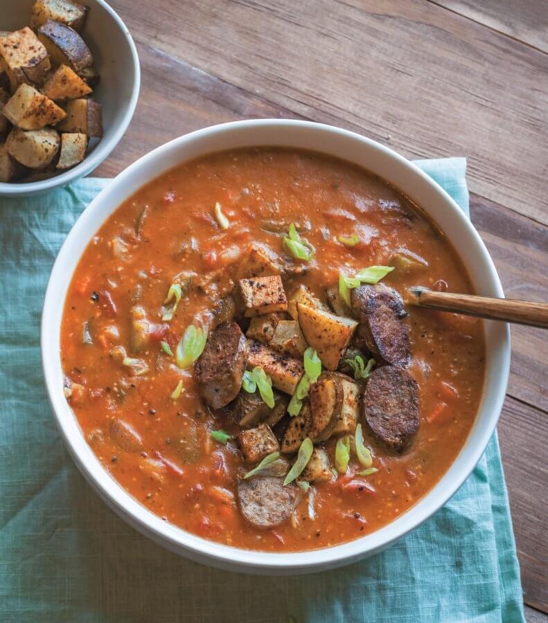 8 Cozy, Cajun-Inspired Recipes for Fat Tuesday - 7 SB SouthernVeganRecipes Gumbo Credit JulieGrace LaurenHartmann