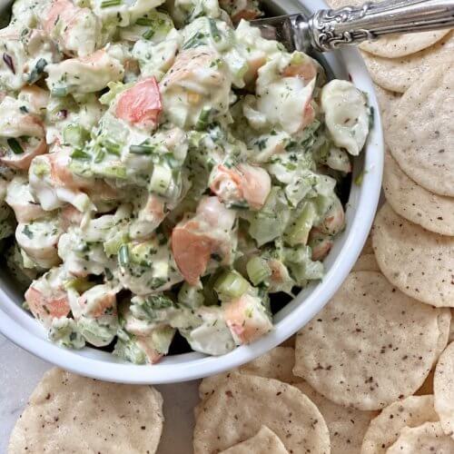 Shrimp Salad with Crackers