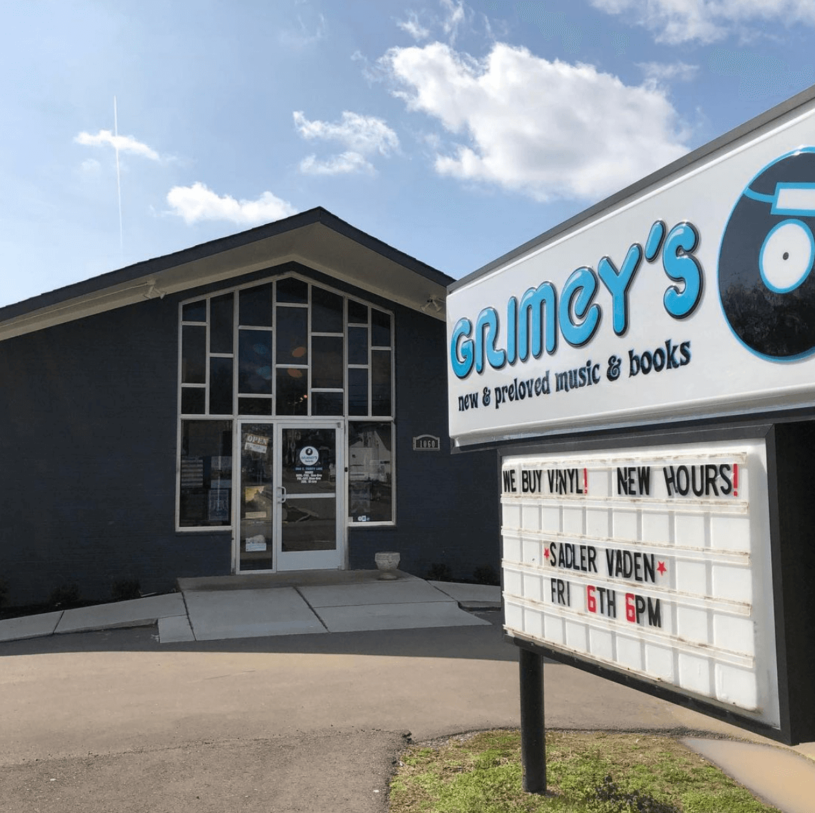 Exterior of Grimey's record store in East Nashville.