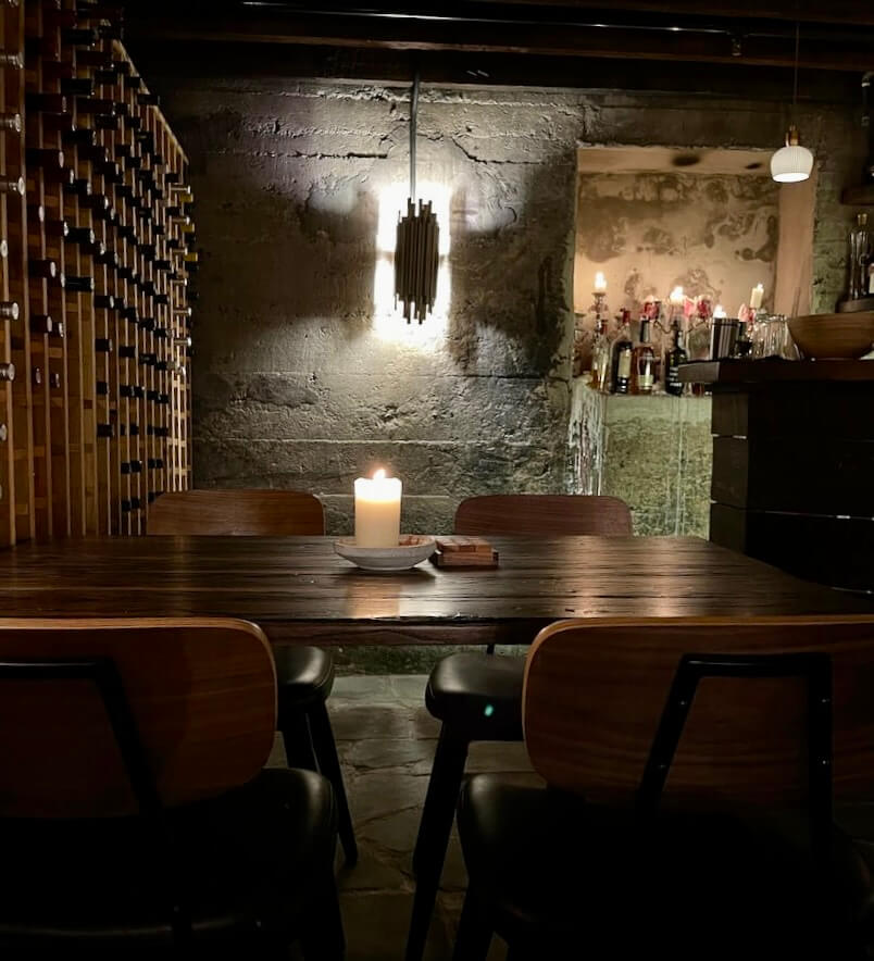 dark tavern room at Summers Cellar