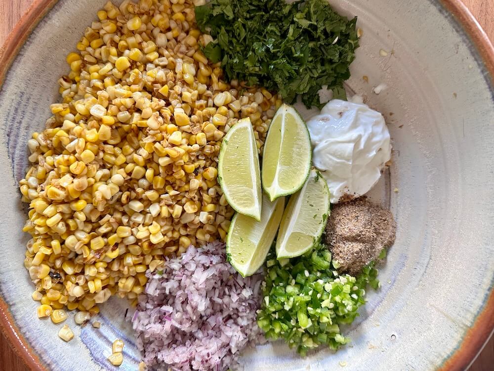 ingredients to make Mexican Street Corn side dish