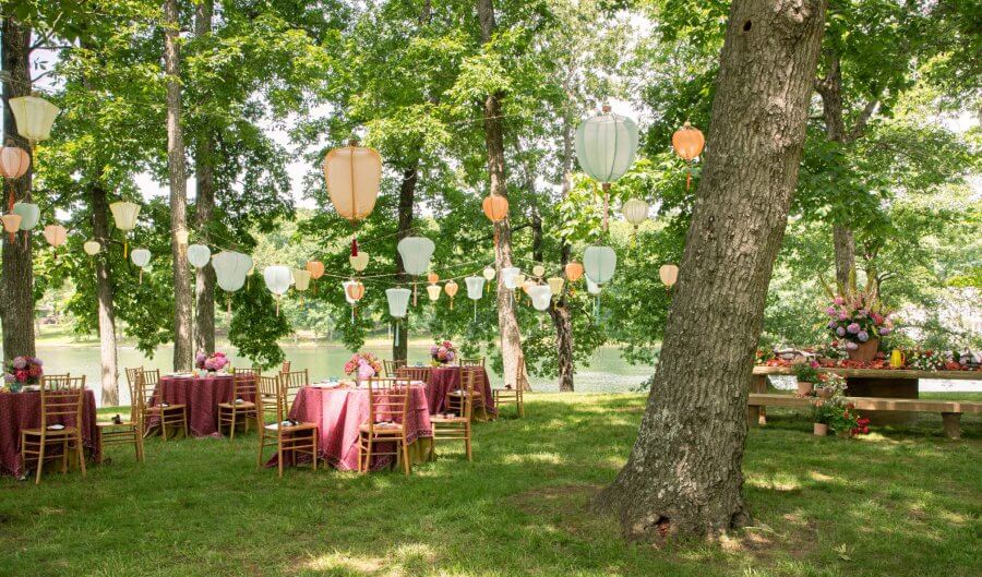 A Wild Storybook Wedding You Won't Believe - 4 Trees and lanterns